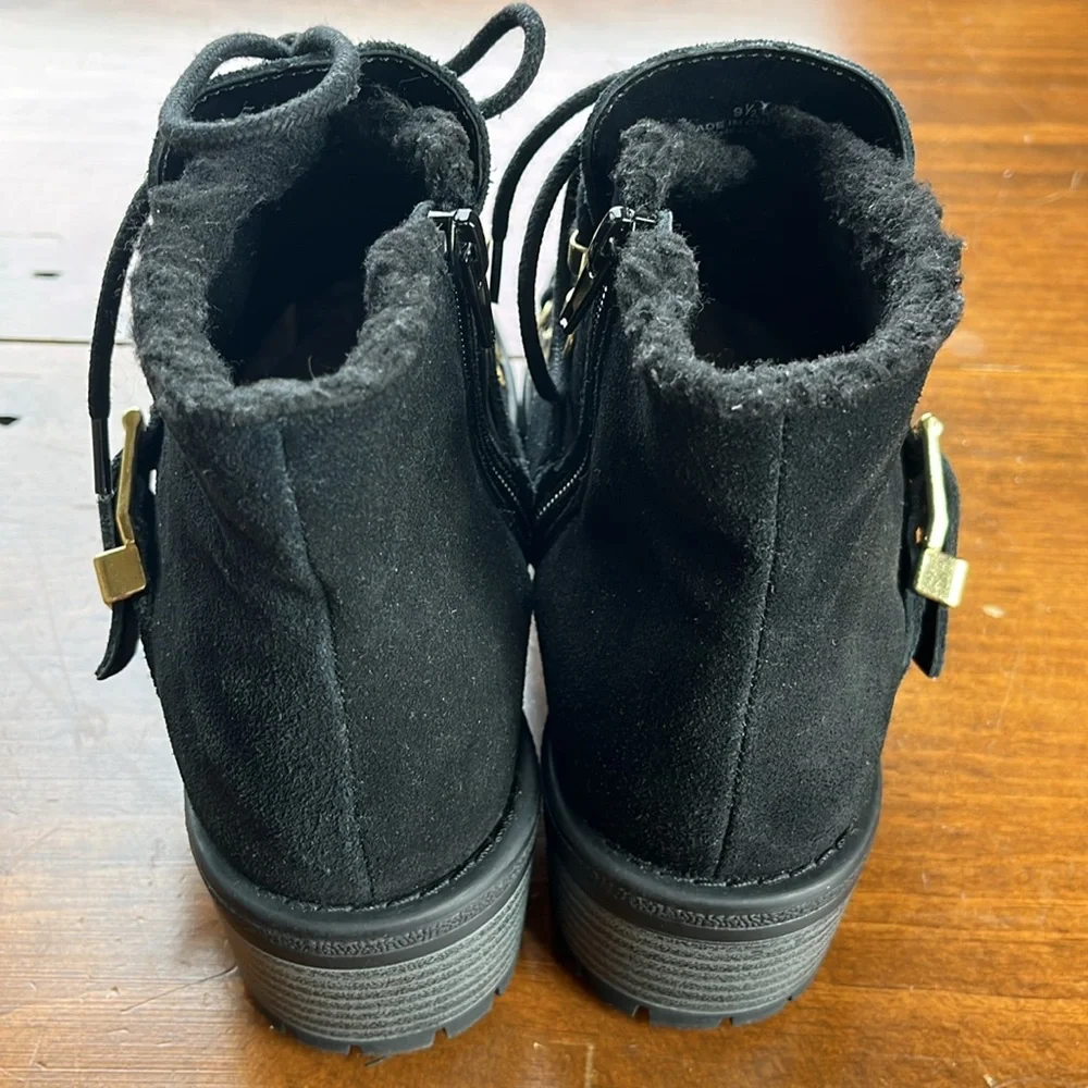 Sporto Black Suede Katie Boots Sz 9.5